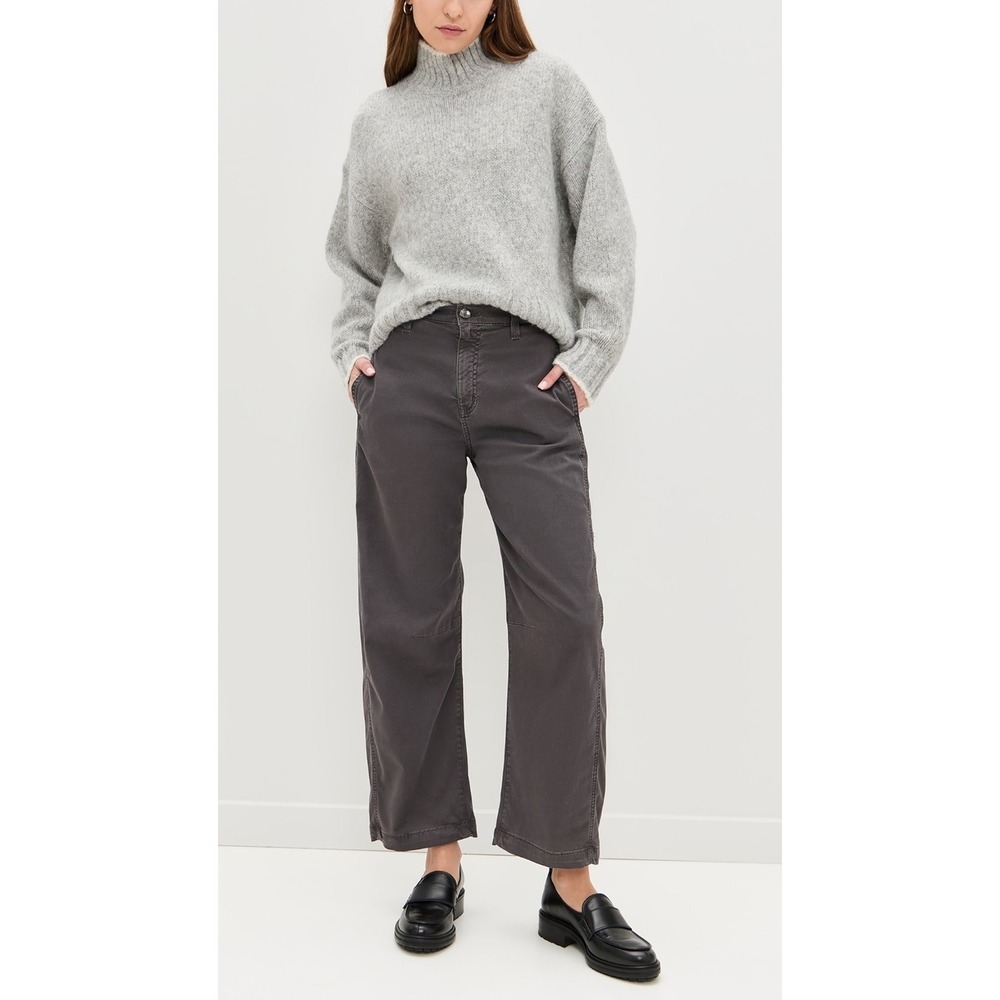 NWT AG Grey Fiona High Rise Barrel Pants in Sulfur Misty Grey Size 32